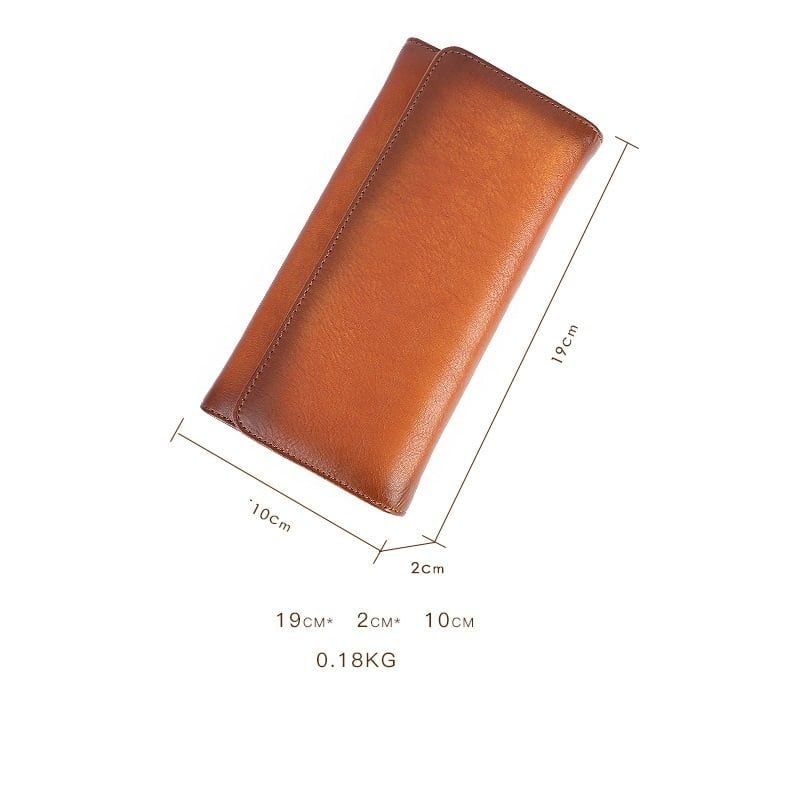  TX136-Ví Cầm Tay Da Thật Nắp Gập 