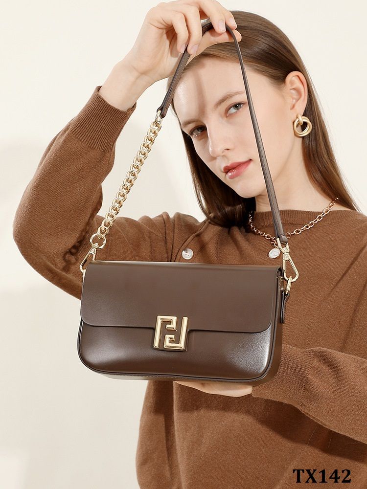  TX142-Túi Da Thật Đeo Chéo Vuông Gọn Thời Trang 