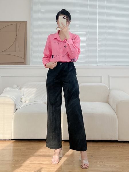  Q1147-Quần Suông Linen Ly Giữa 