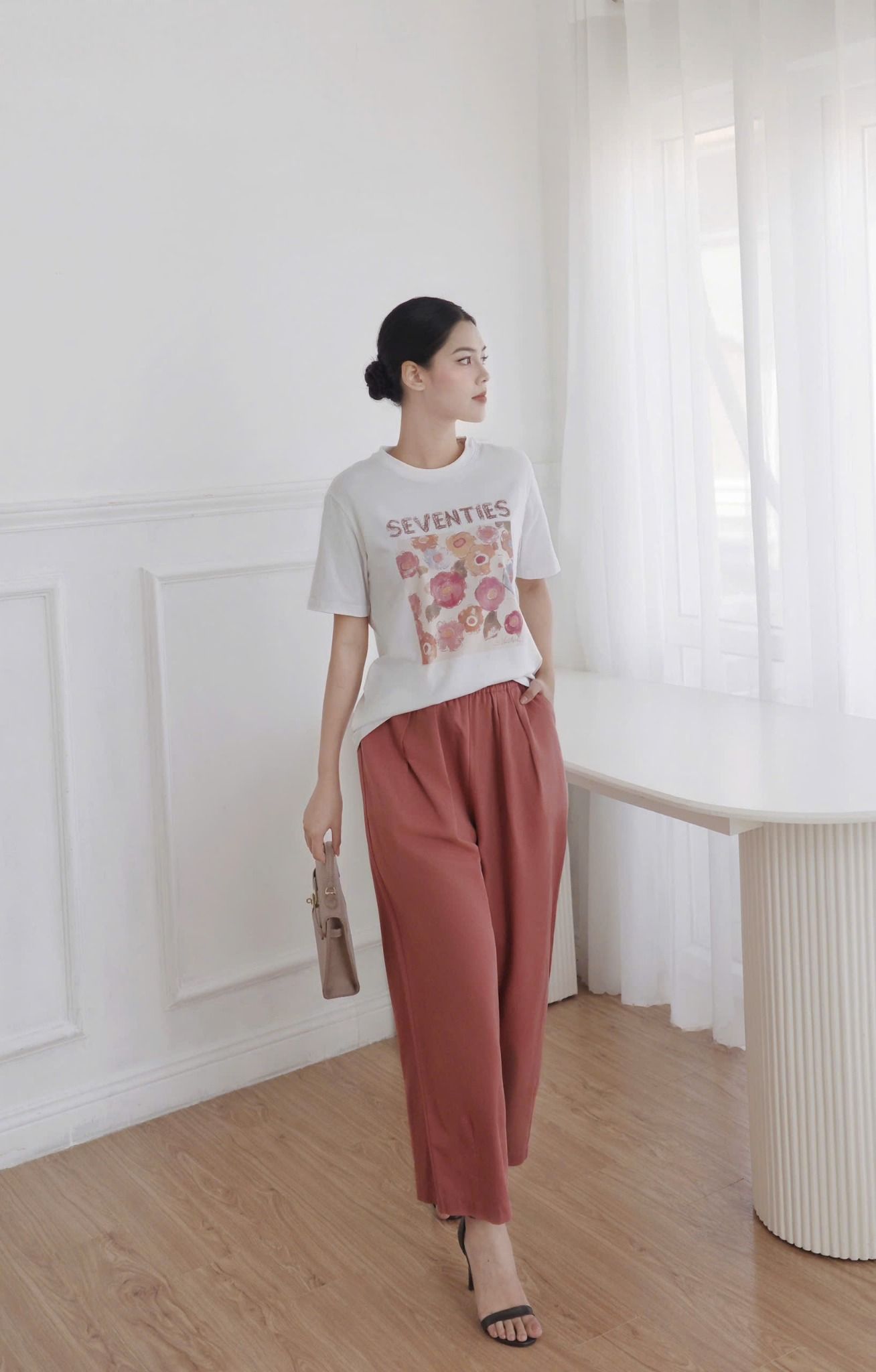  Q155-Quần Kaki Lụa Lưng Thun 