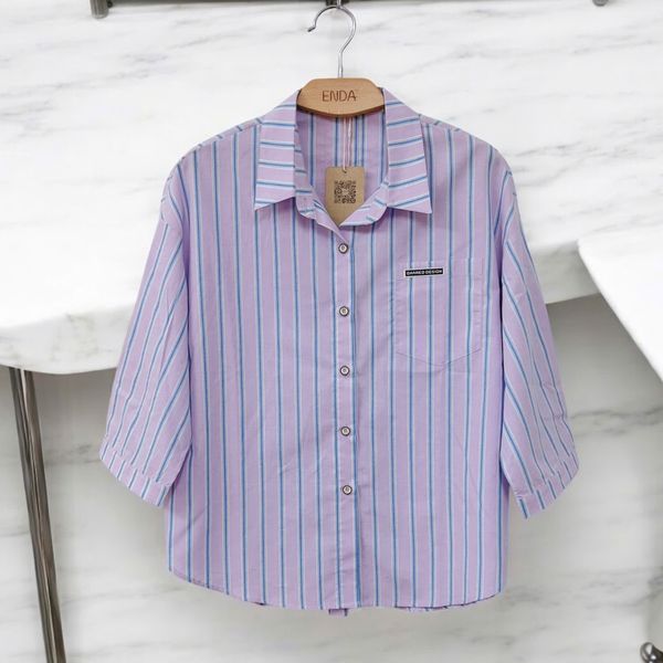  A578-Áo Sơ Mi Sọc Cotton 