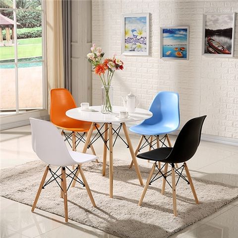 Bộ Bàn trà 4 Ghế Eames - BT42 (D60 x H75)