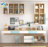 Set bàn làm việc kết hợp kệ trang trí - SetBLV01