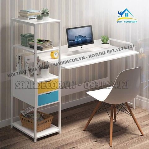 Bàn làm việc liền kệ sách BLVKS010