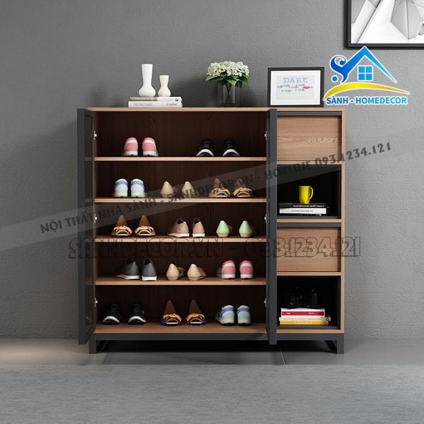  Tủ Giầy Gỗ Cánh Kính Cường Lực Cao Cấp - Stg86 