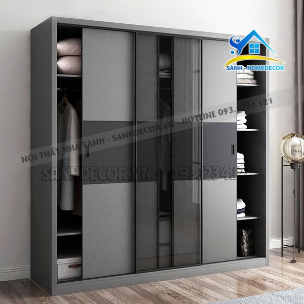  Tủ Quần Áo Cánh Kính Bắc Âu Hiện Đại - Tqa154 