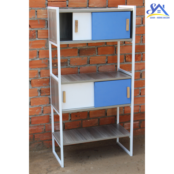  Tủ Kệ Văn Phòng Cửa Lùa - Skvp004 