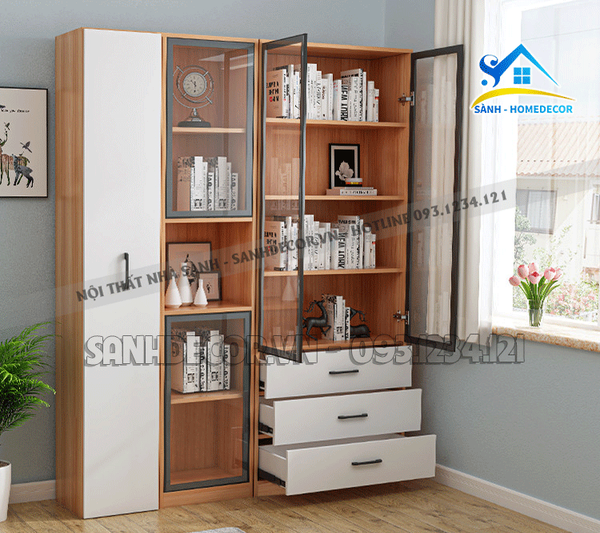  Tủ Trang Trí Cánh Kính Hiện Đại - Ttt07 