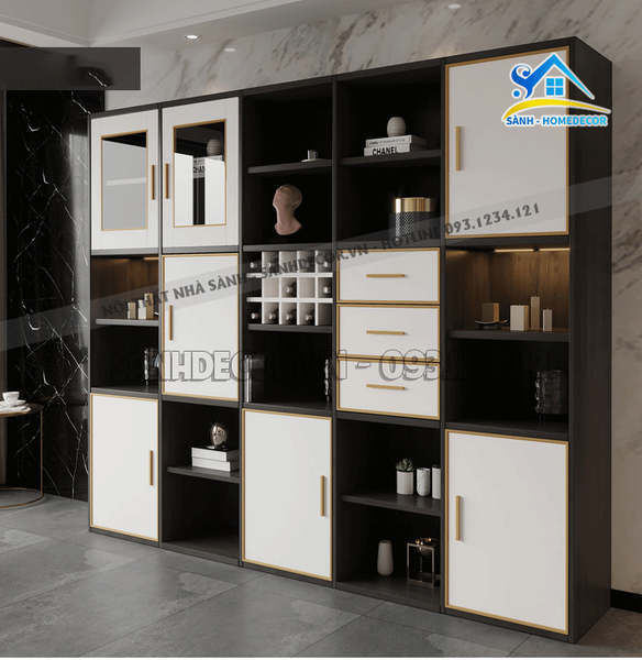 Tủ Sách Trang Trí Gỗ Công Nghiệp Hiện Đại - Ttt05 