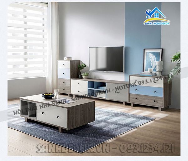  Bộ Phòng Khách Tone Màu Xám - Setpk33 