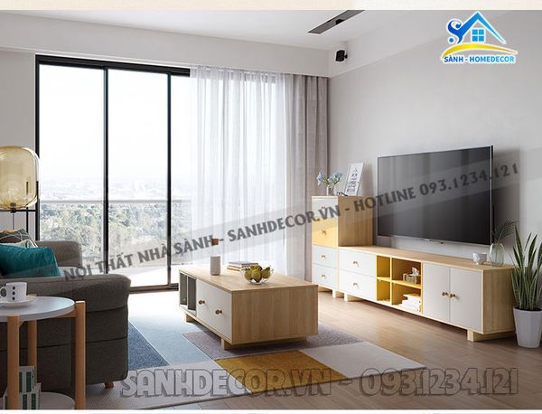  Bộ Phòng Khách Tone Màu Xám - Setpk33 