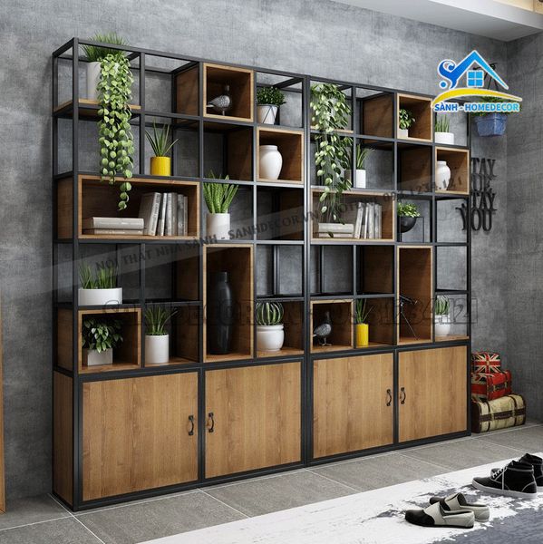  Bộ Kệ Trang Trí Kèm Tủ Hiện Đại - Skvp008 