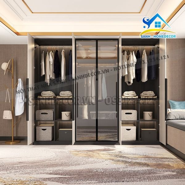  Tủ Quần Áo Cánh Kính Hiện Đại - Tqa145 