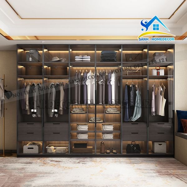  Tủ Quần Áo Cánh Kính Cao Cấp - Tqa151 