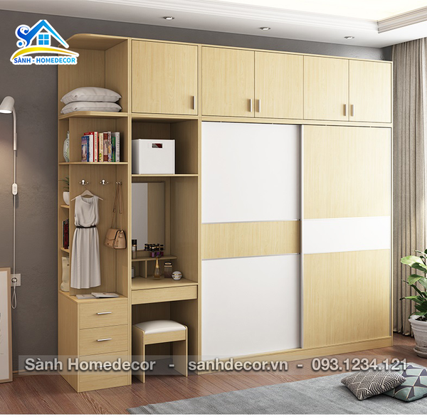  Tủ Quần Áo Liền Bàn Trang Điểm - Tqa18 