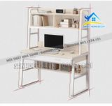 Bàn học cho bé tại nhà liền kệ sach - BLV110