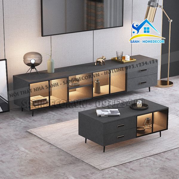  Bộ Kệ Tivi Và Bàn Trà Phòng Khách Hiện Đại - Setpk59 