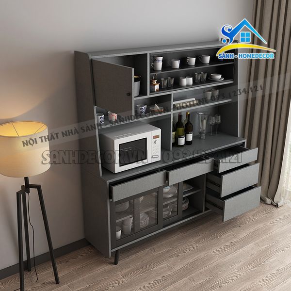  Tủ Nhà Bếp Cánh Kính Bắc Âu Hiện Đại - Stb94 