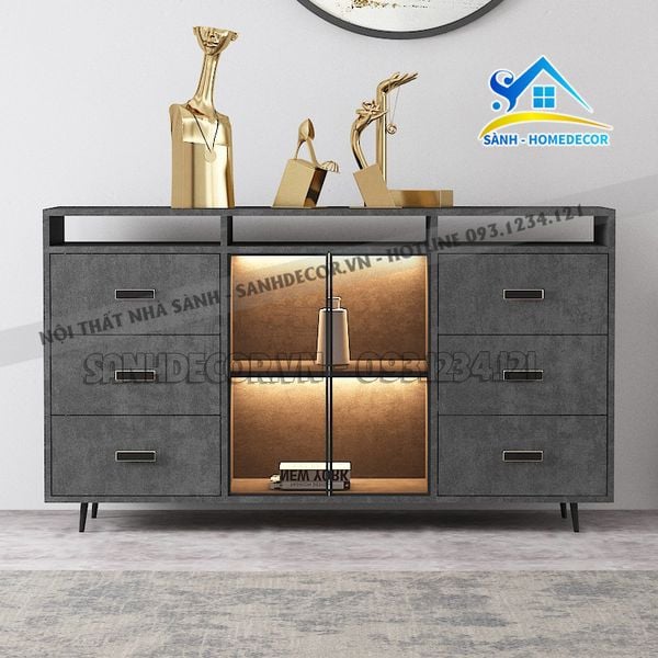  Tủ Nhà Bếp Gỗ Công Nghiệp Màu Giả Vải - Stb97 