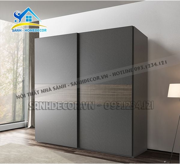  Tủ Quần Áo Gỗ Cửa Lùa Cao Cấp - Tqa127 