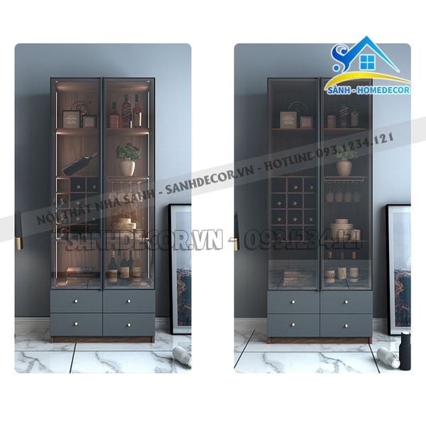  Tủ Sách Cánh Kính Cao Cấp Mẫu Đẹp - Ts30 