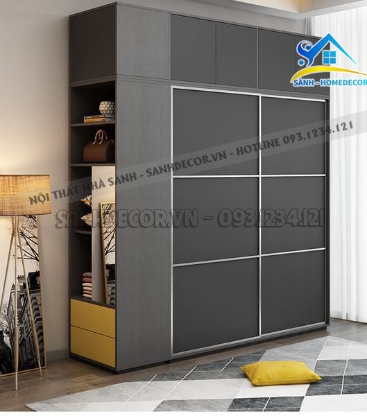  Tủ Quần Áo Cửa Lùa Cao Cấp  - Tqa131 
