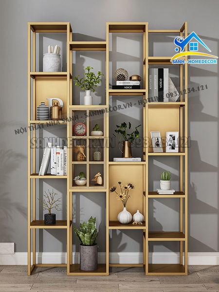  Kệ Trang Trí Khung Sắt Sơn Tĩnh Điện Cao Cấp - Ktt92 