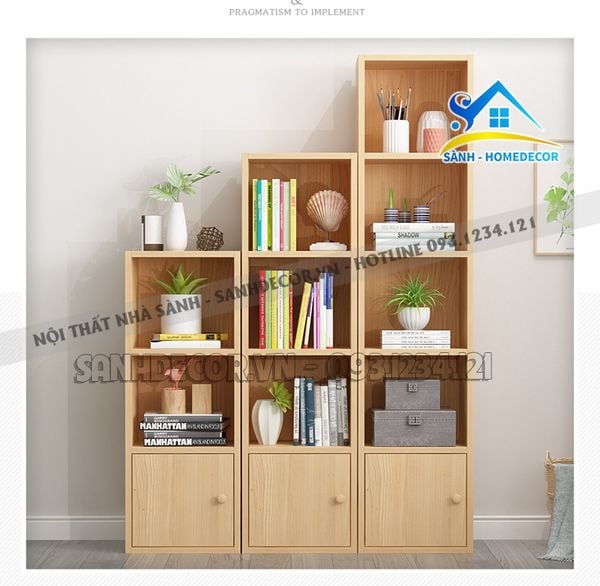  Tủ Sách Gỗ Hiện Đại  - Ts32 