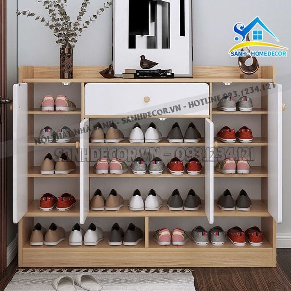  Tủ Giầy Gỗ 4 Cánh Kiểu Hiện Đại - Stg74 