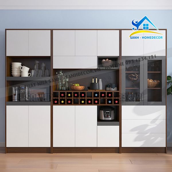  Tủ Nhà Bếp 2 Cánh Kính Cường Lực Cao Cấp - Stb75 
