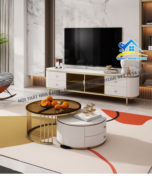  Set Phòng Khách 3 Món Mặt Kính Cao Cấp - Setpk54 