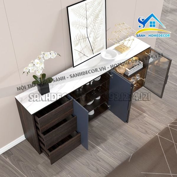  Tủ Console Trang Trí Cánh Kính Cao Cấp - Tcs03 