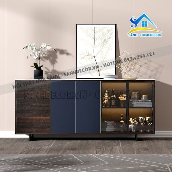  Tủ Console Trang Trí Cánh Kính Cao Cấp - Tcs03 