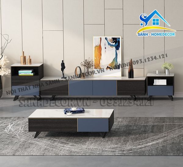  Bộ Kệ Tivi Kèm Bàn Trà 4 Món Cao Cấp - Setpk70 