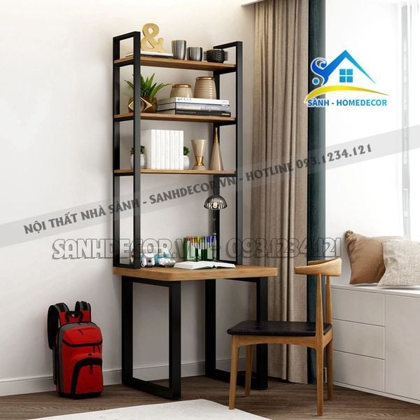  Bàn Học Liền Kệ Sách Đa Năng Nhiều Size - Blv129 