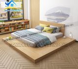 Giường ngủ gỗ kèm bệt đa năng - SG76