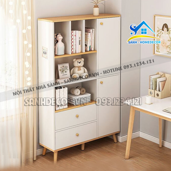  Tủ Sách Gỗ Nhiều Ngăn Cao Cấp - Ts47 