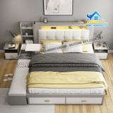 Giường ngủ bọc nệm có bậc tiện nghi - SG85