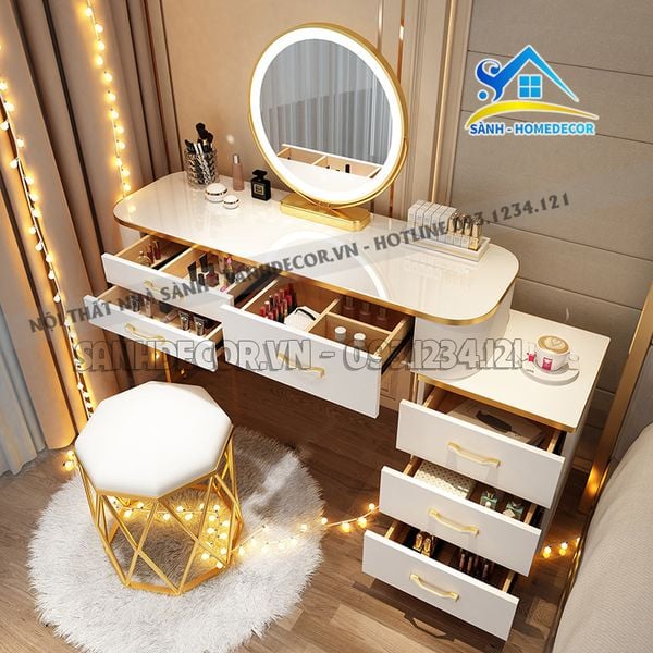  Bàn Trang Điểm Gỗ Cn Phủ Sơn 2K Cao Cấp - Bp62 