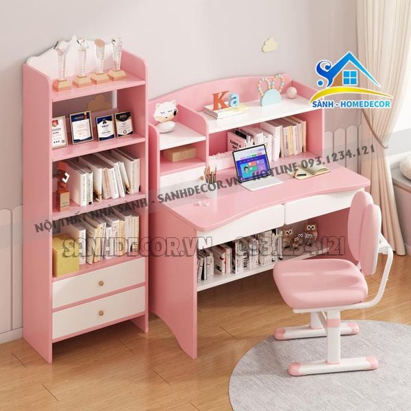  Bàn Học Liền Kệ Sách Đa Năng Cho Bé - Blv147 