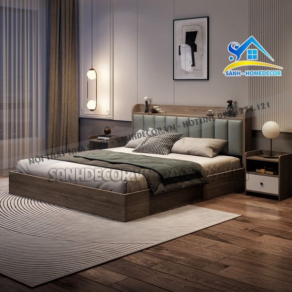  Giường ngủ gỗ bọc nệm đa năng - SG93 