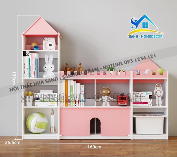  Tủ Cho Bé Để Đồ Chơi Bằng Gỗ Đa Năng - Teb26 