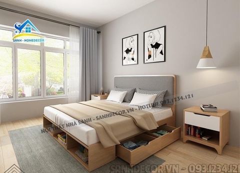 Giường ngủ kiểu dáng bắc âu - SG31