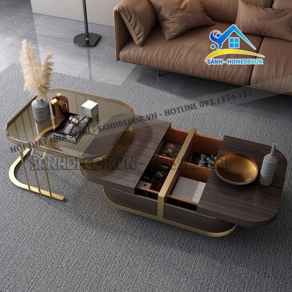  Bộ Bàn Trà Mặt Kính Bền Cao Cấp - Bt57 