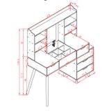 Bàn trang điểm liền hộc tủ - BP23