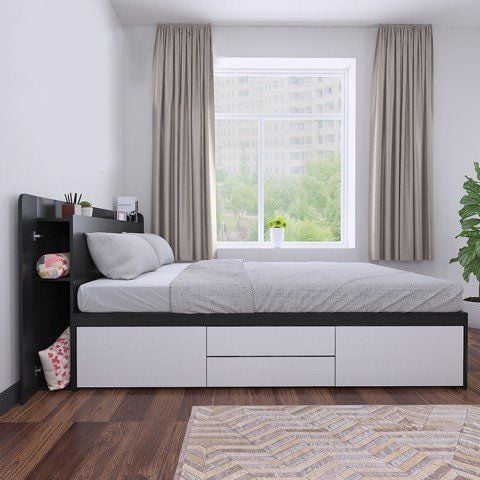  Giường Ngủ Có Hộc Kéo Liền Kệ - Sg07 