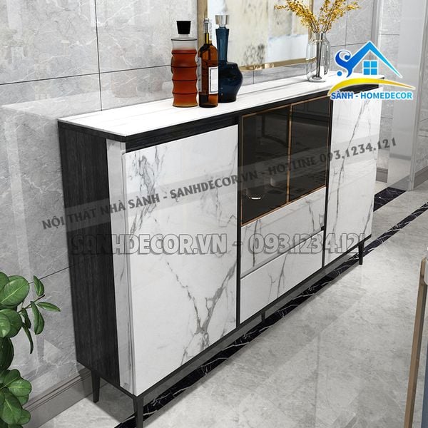  Tủ Nhà Bếp Đựng Đồ Cánh Kính Cường Lực- Stb175 