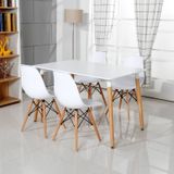 BỘ BÀN ĂN EAMES 6 GHẾ  MÀU TRẮNG - BA07