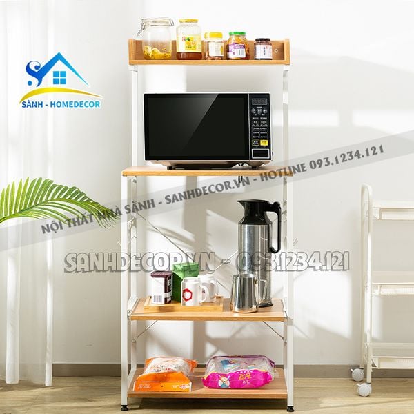  Kệ Lò Vi Sóng 4 Tầng Khung Thép Sơn Tĩn Điện - Kb72 
