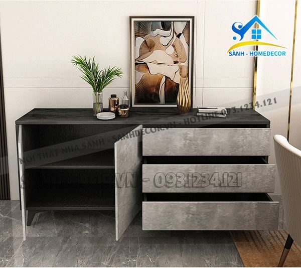  Kệ Tủ Trang Trí Màu Xám Bê Tông - Sttt05 